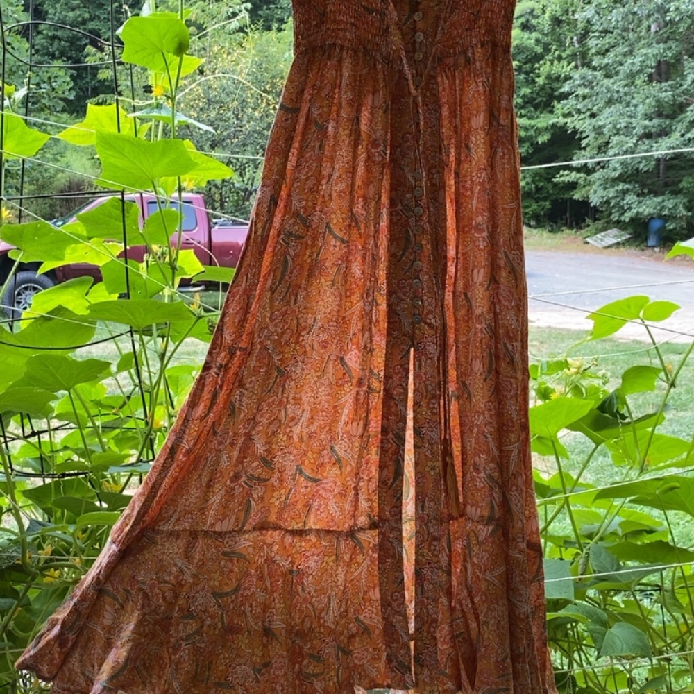 Rachel Zoe Elegant Orange Paisley skirt